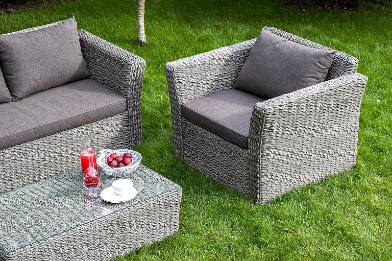 Кресло Капучино 4SIS из искусственного ротанга (гиацинт), цвет графит фото 6