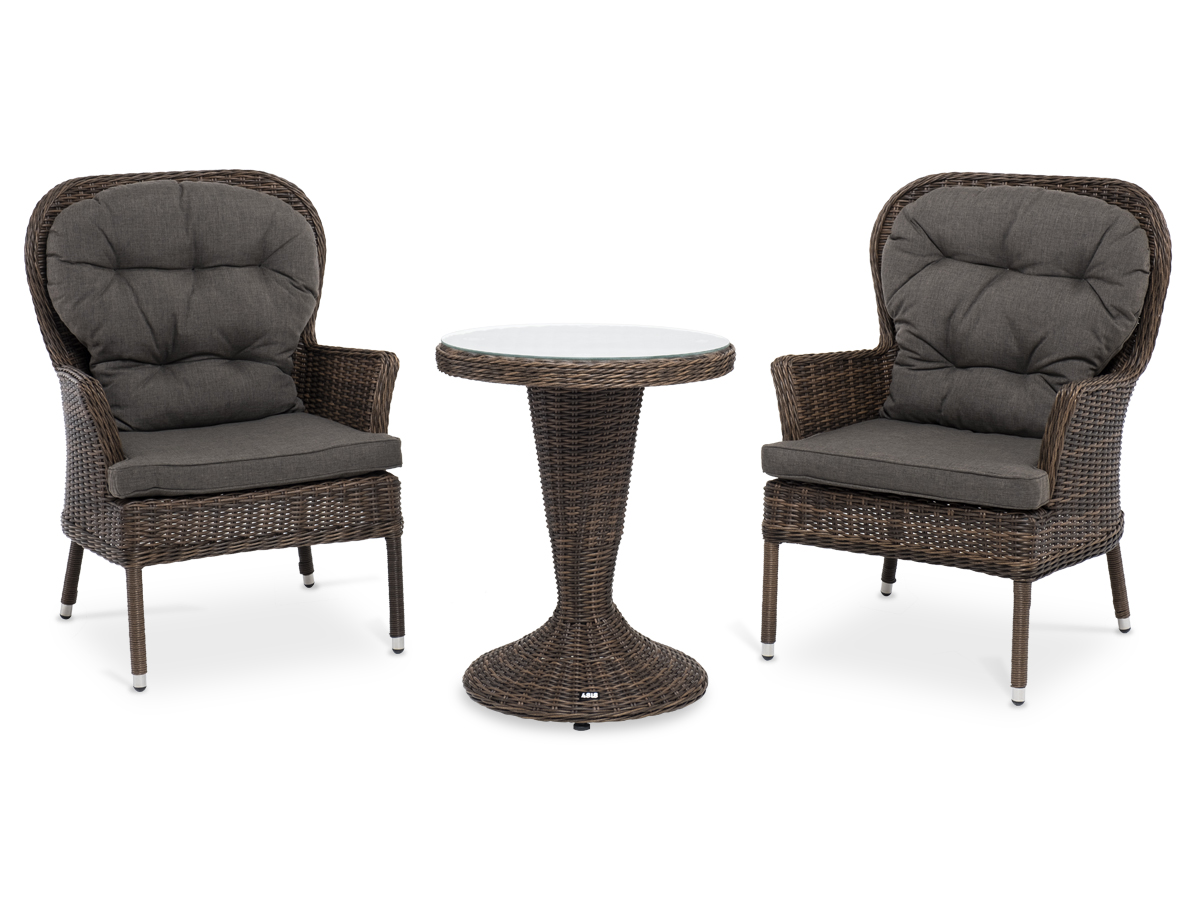 Алиса кофейный комплект из искусственного ротанга, цвет коричневый фото 1