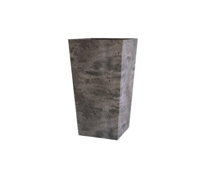 Кашпо Concretika Коник 30x30x50 Конкрит грей дарк фото 1