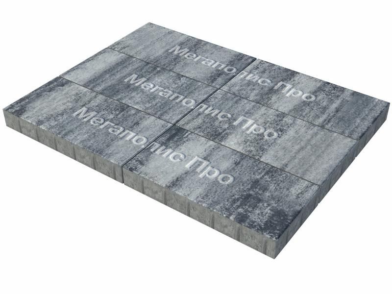 Тротуарная плитка Выбор Прямоугольник Б.5.П.8 600х300х80 мм Листопад Антрацит фото 3