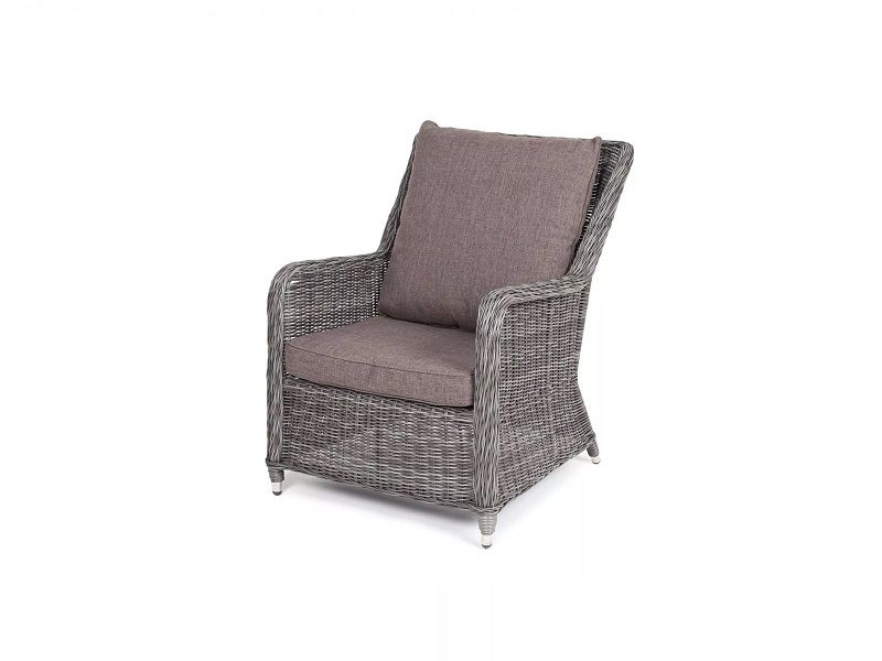 Плетеное кресло Гляссе 4SIS из искусственного ротанга, цвет графит фото 1