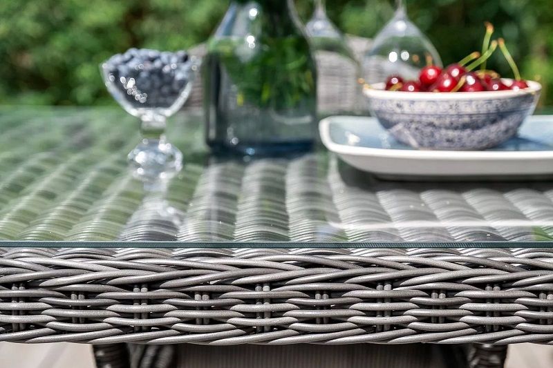 Обеденная группа Фредо 4SIS из искусственного ротанга, цвет графит фото 6