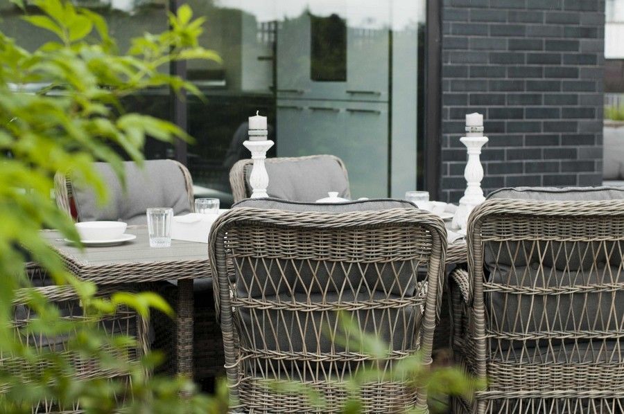 Обеденная группа Цесена 4SIS плетеная из искусственного ротанга фото 3