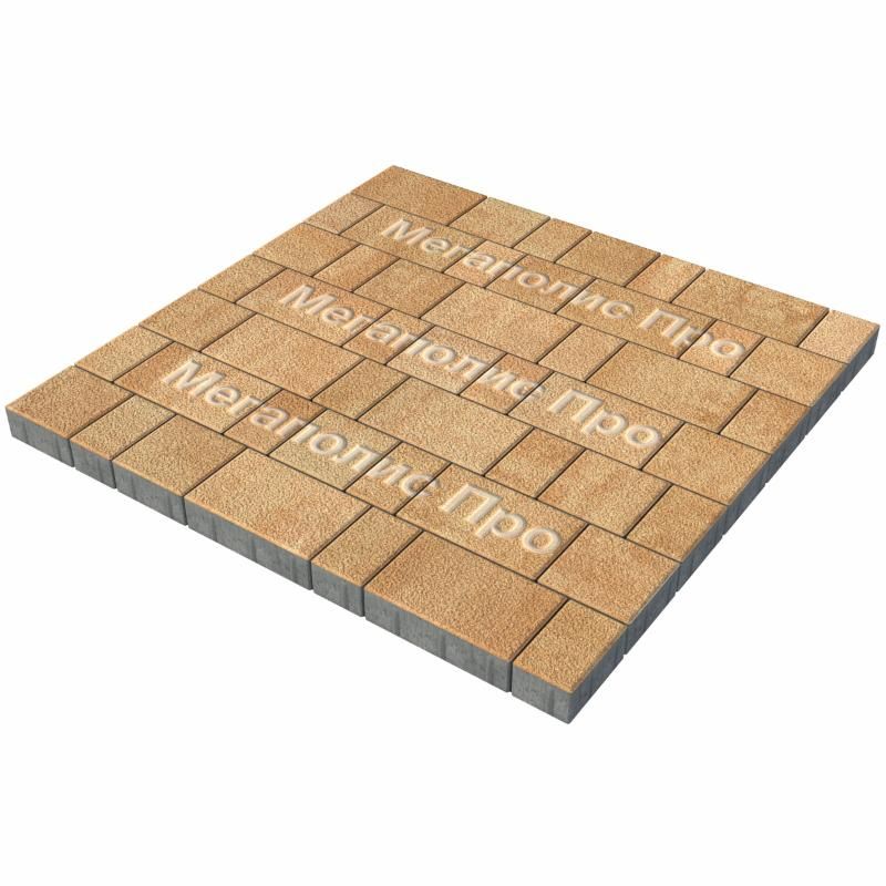 Тротуарная плитка Выбор Старый город Листопад 1Ф.8 Гранит 80 мм. Сахара фото 2