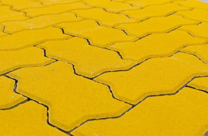 Тротуарная плитка Braer Волна 70 мм Желтый фото 1