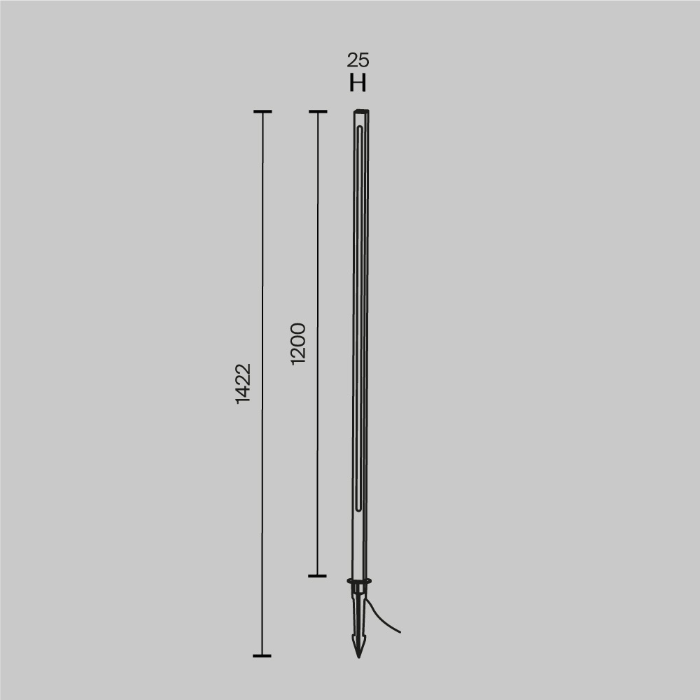 Ландшафтный светильник Pole Maytoni O440FL-L18GF3K цвет Графит фото 7