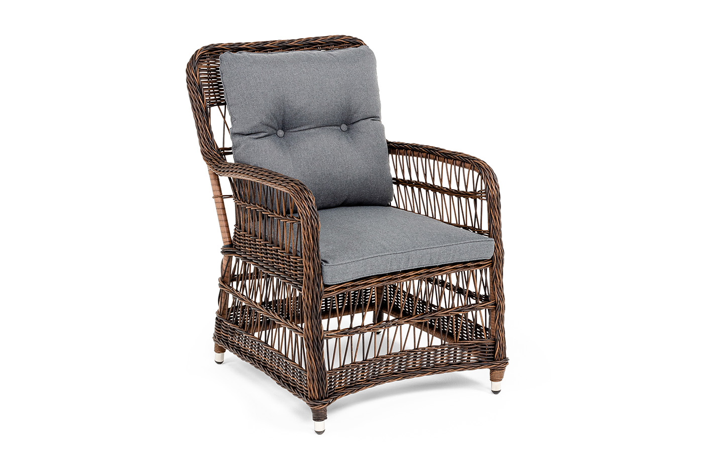 Цесена кресло плетеное из искусственного ротанга, цвет коричневый фото 2