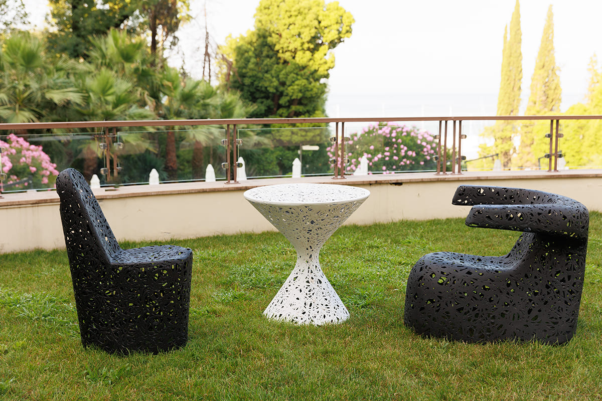 Стол Vitgarden Race Table d70 Bianco из базальта, цвет белый фото 2