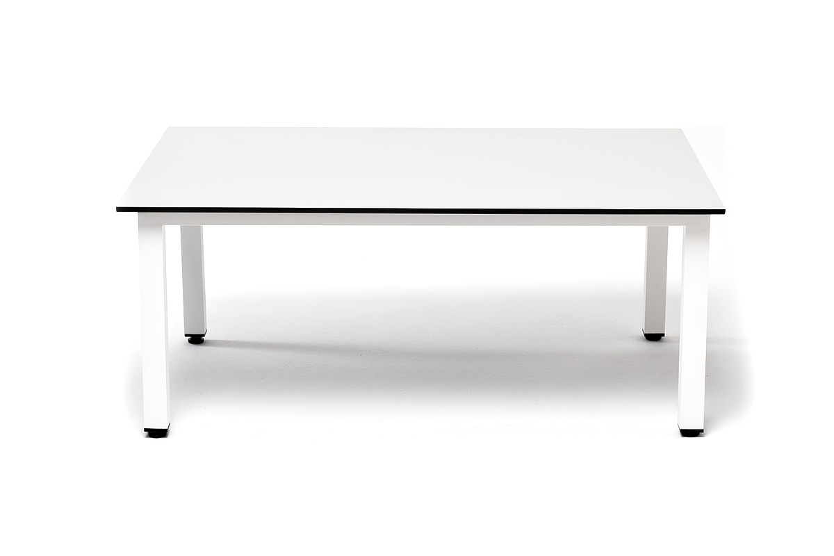 Канны журнальный столик из HPL 90х60, H40, каркас белый, цвет столешницы молочный фото 2