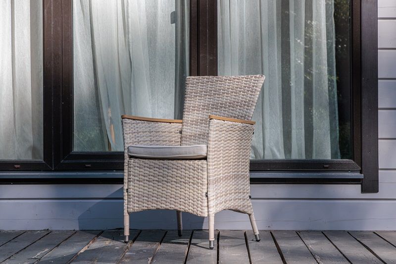 Обеденное кресло Amelia Royal Family из искусственного ротанга, цвет бежевый фото 3