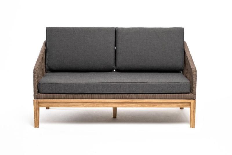 Диван двухместный Канны 4SIS из роупа (веревки), каркас дуб, цвет коричневый фото 2