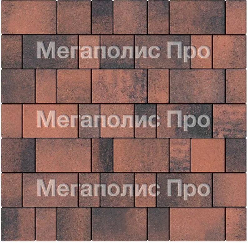 Тротуарная плитка Выбор Старый город Листопад А.1.Фсм.4 40 мм. Клинкер фото 3
