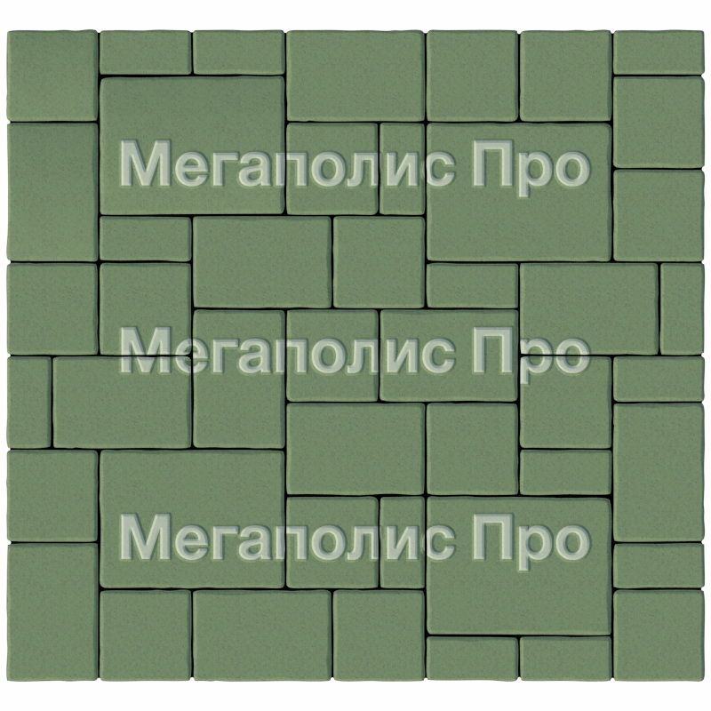 Тротуарная плитка Выбор Мюнхен Б.2. Фсм.6 60 мм Стандарт Зеленый фото 3