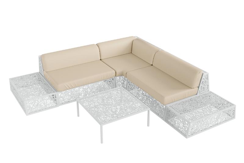 Модульный диван Vitgarden Lounge Set Bianco из базальта, цвет белый фото 1