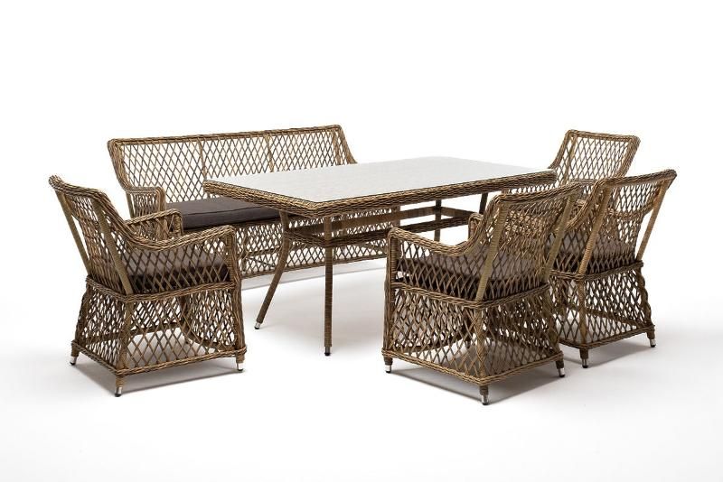 Обеденная группа Катания 4SIS на 6 персон, цвет соломенный фото 1