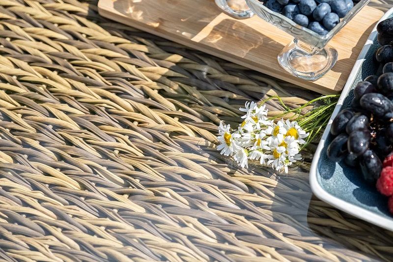 Журнальный столик Кальяри 4SIS из искусственного ротанга (гиацинт), цвет соломенный фото 6