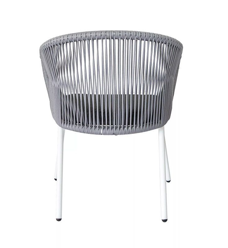 Плетеный стул Милан 4SIS из роупа (веревки), цвет серый фото 5