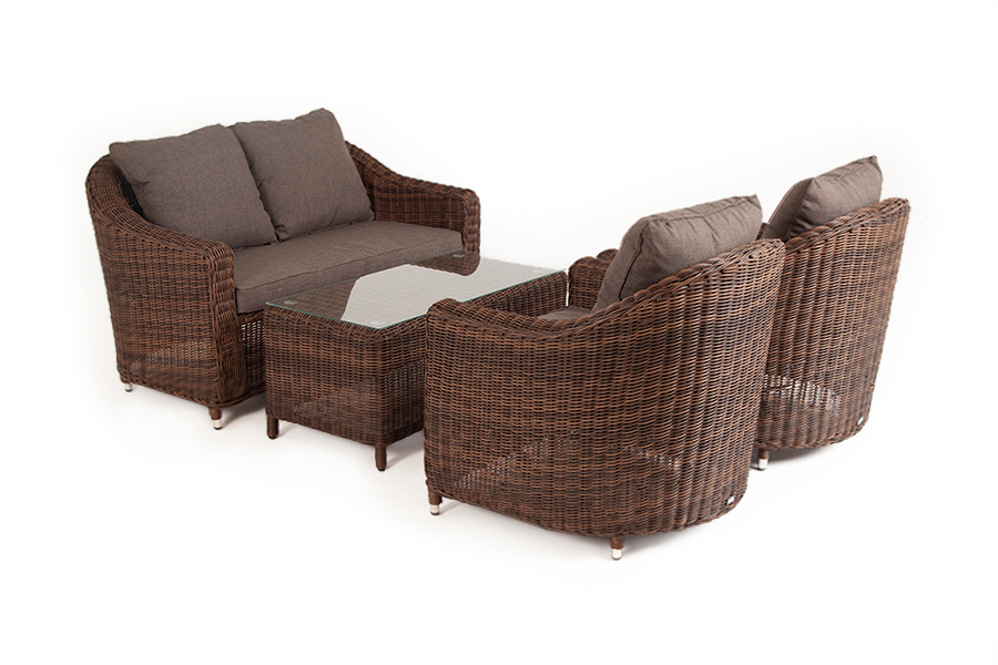 Кон Панна лаунж-зона из искусственного ротанга, цвет коричневый фото 6