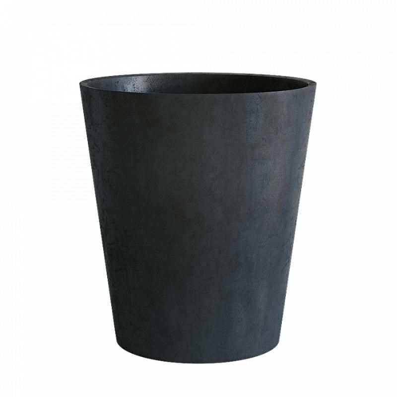 Кашпо Concretika Кратер D60 H50 Антрацит фото 1