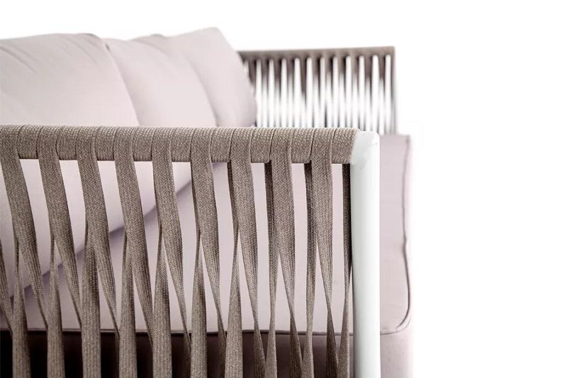 Диван трехместный Касабланка 4SIS из роупа (веревки), цвет бежевый фото 4