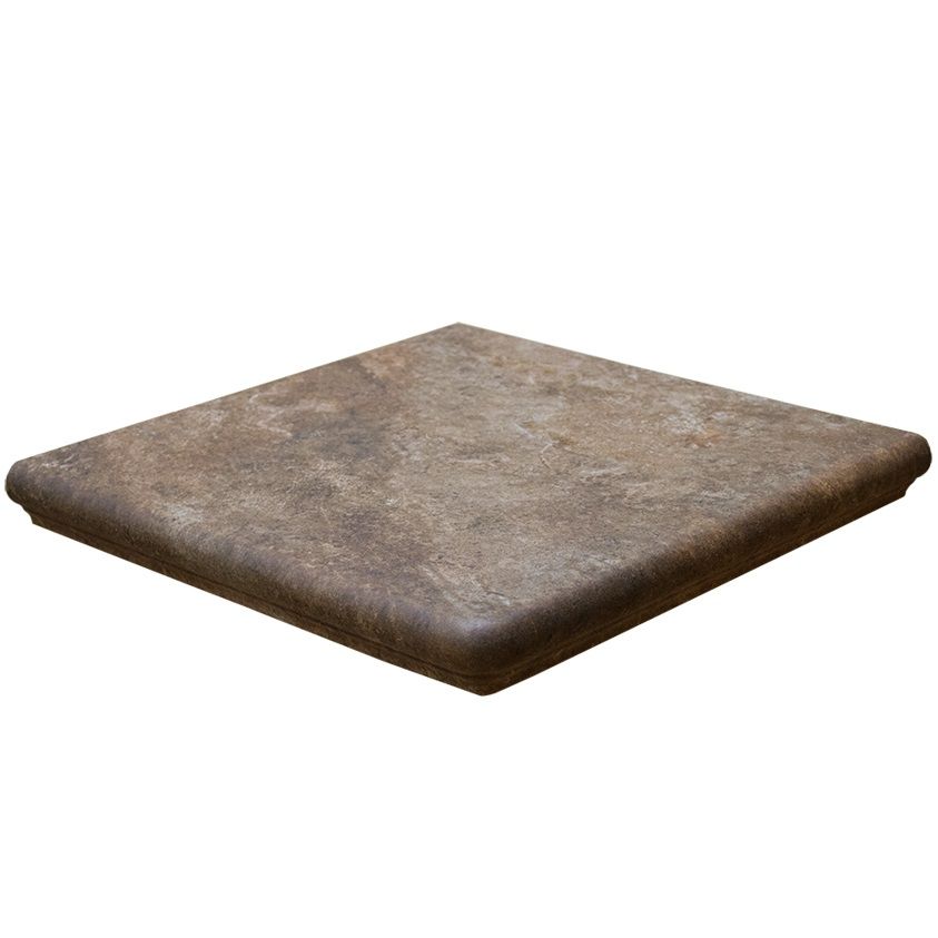 Клинкерная угловая ступень флорентинер Interbau Abell Красно-коричневый 271, 320*320*9,5 мм фото 1