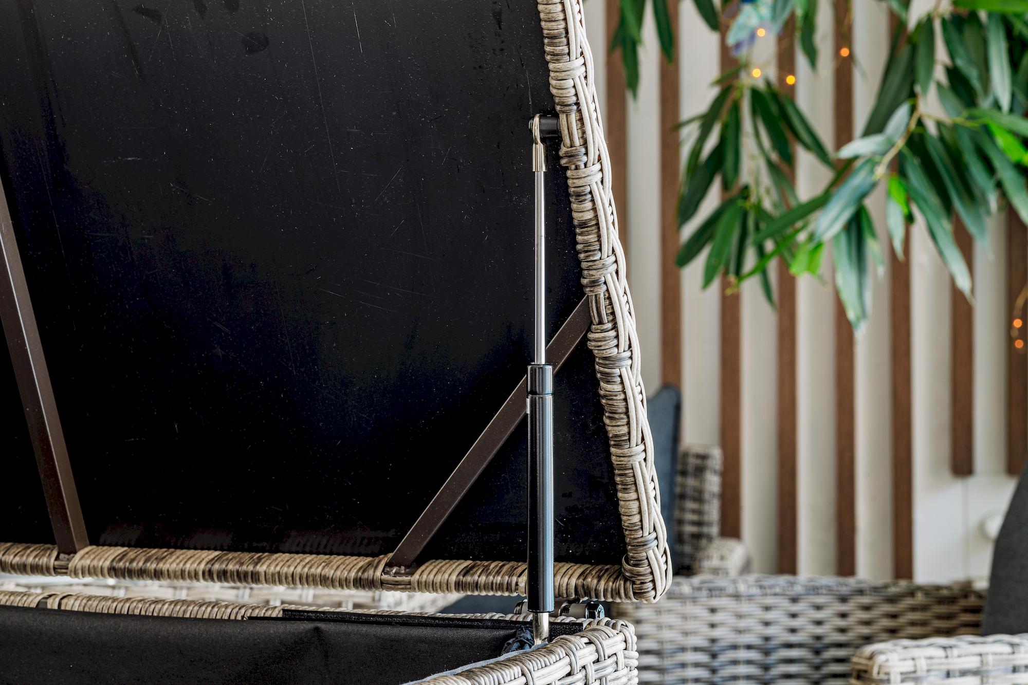 Сундук для хранения Karl 120 Royal Family из искусственного ротанга c колесиками, цвет серый фото 9