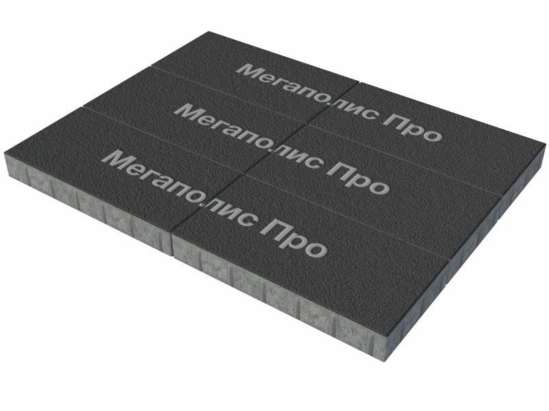 Тротуарная плитка Выбор Прямоугольник Б.5.П.10 600х300х100 мм Черный Гранит фото 3