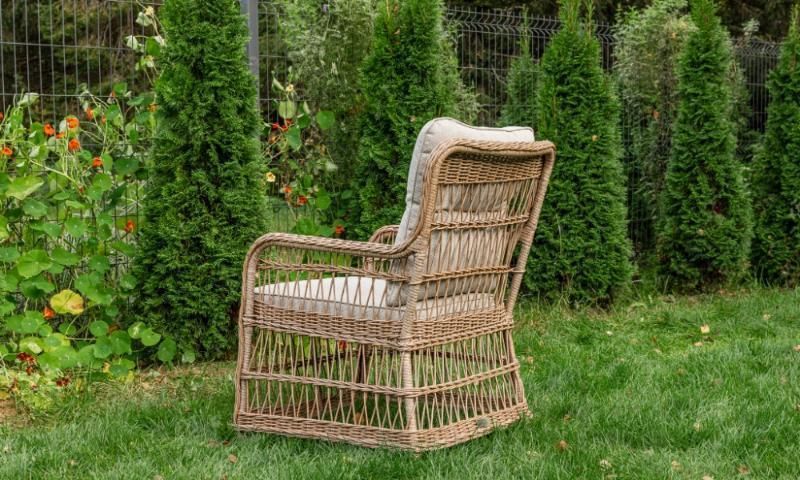 Обеденное кресло Isabella Royal Family из искусственного ротанга, цвет бежевый фото 4