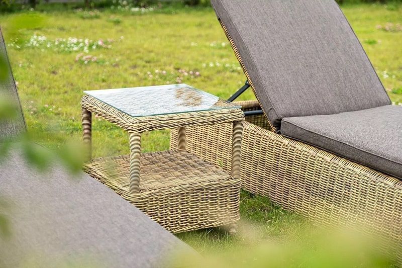 Столик кофейный Форио 4SIS из искусственного ротанга, цвет соломенный фото 5