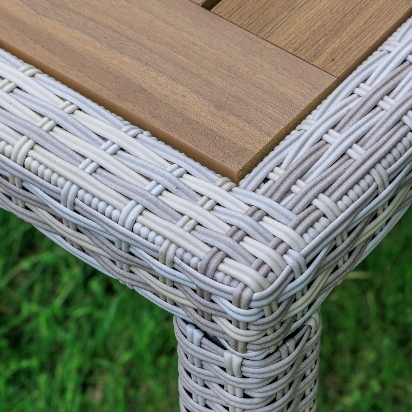 Обеденный стол Amelia Royal Family из искусственного ротанга 200 см, цвет бежевый фото 6