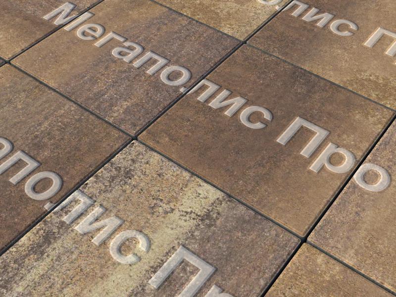 Тротуарные плиты Выбор Квадрат Б.1.К.6 300х300х60 мм Листопад Мокко фото 2
