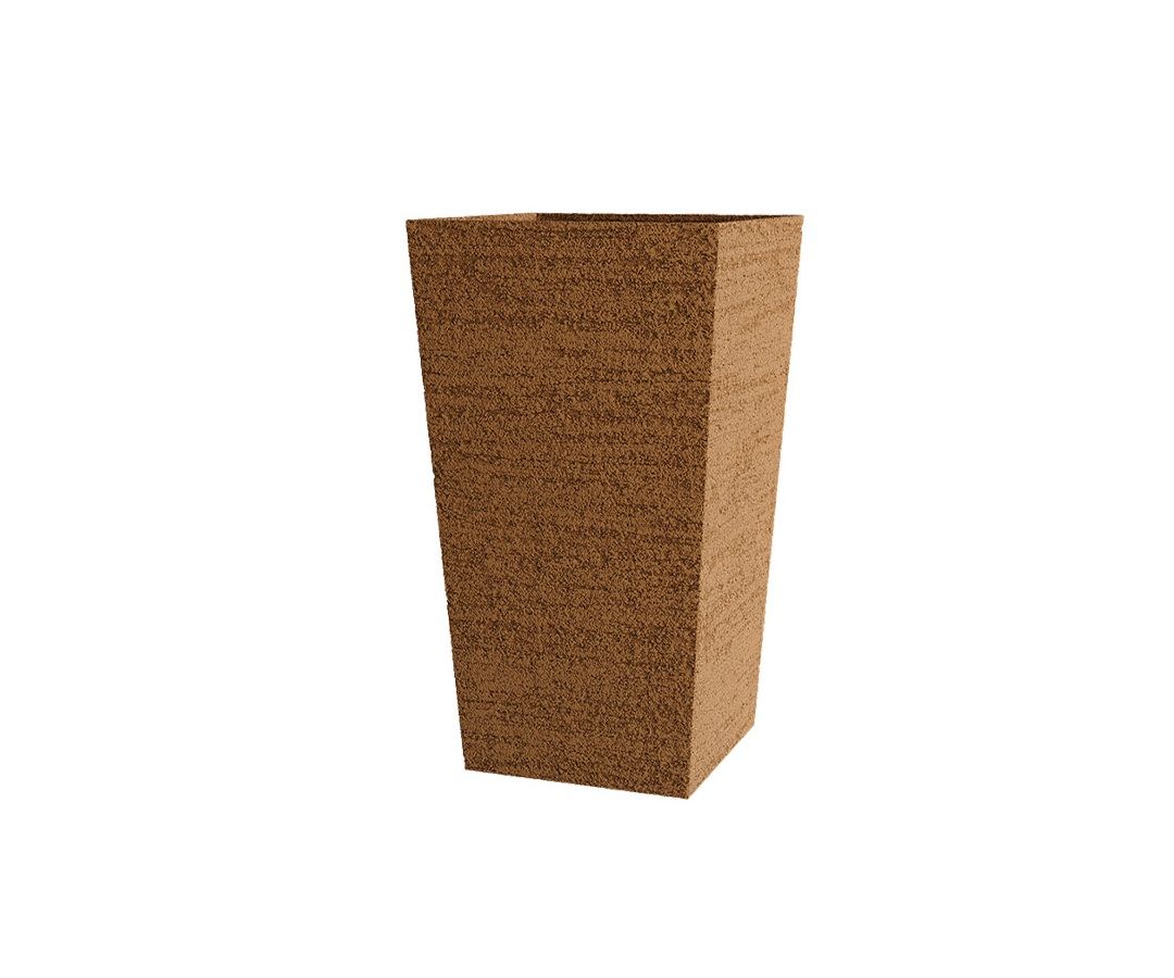 Кашпо Concretika Коник 30x30x50 Эрозия Охра фото 1