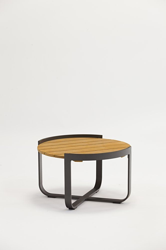 Кофейный столик Boden Brafritid антрацит/натуральный, алюминий/тик фото 1