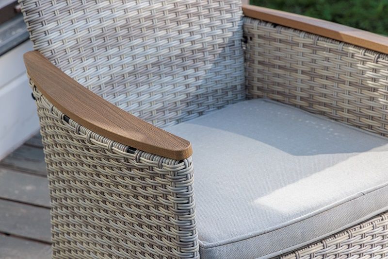 Обеденное кресло Amelia Royal Family из искусственного ротанга, цвет бежевый фото 4