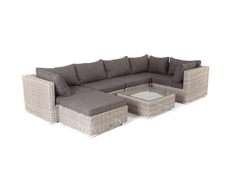 Лаунж-зона трансформирующаяся Лунго 4SIS из искусственного ротанга, цвет бежевый фото 3