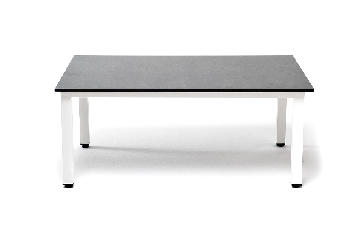 Канны журнальный столик из HPL 90х60, H40, каркас белый, цвет столешницы серый гранит фото 2