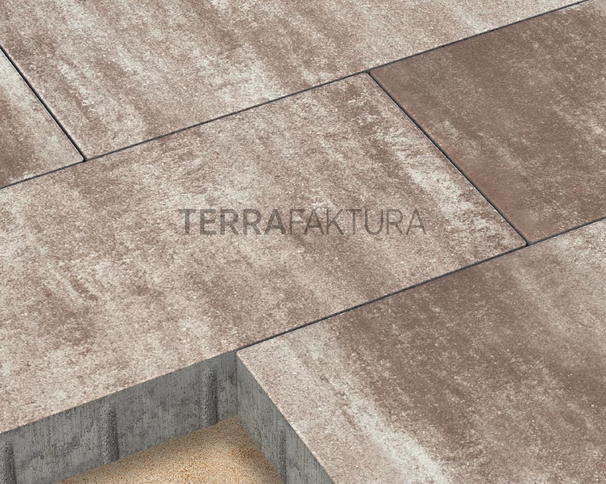 Тротуарная плитка Terrafaktura Урбан 600x300x80 мм Мокрый известняк фото 3