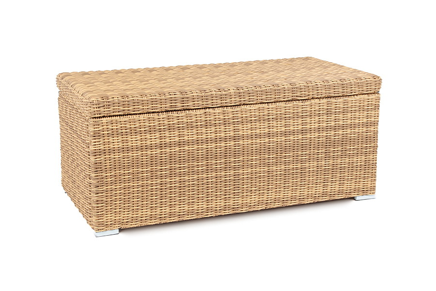 Порту сундук водонепроницаемый из искусственного ротанга, цвет соломенный фото 4