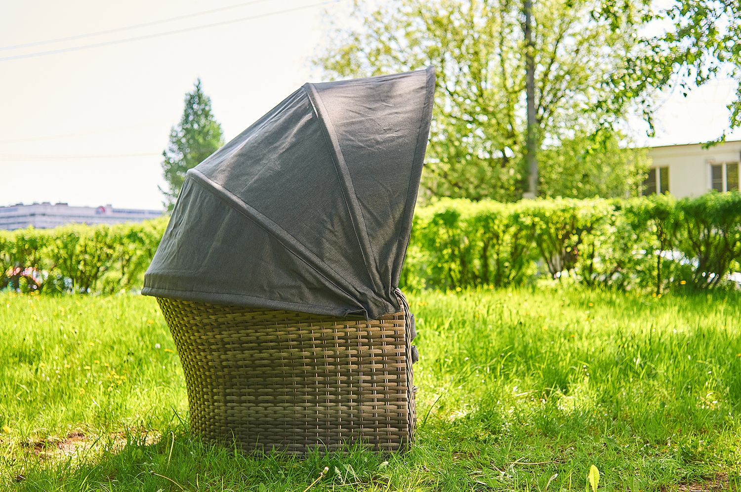 Диван-трансформер Violetta Royal Family из искусственного ротанга, цвет серый фото 7