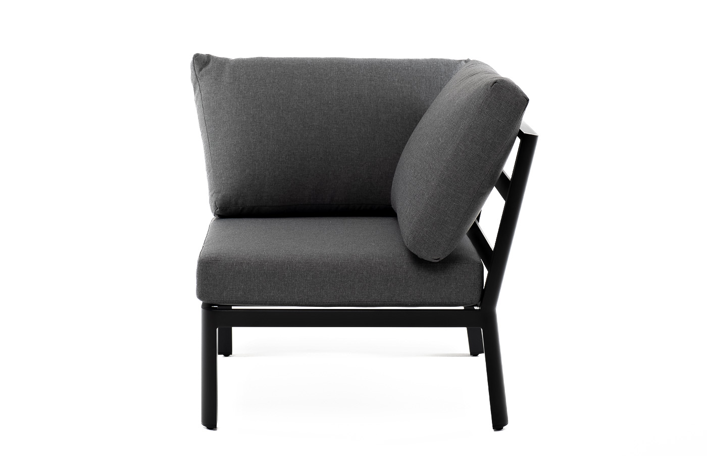 Париж модуль диванный алюминиевый угловой, цвет серый фото 2