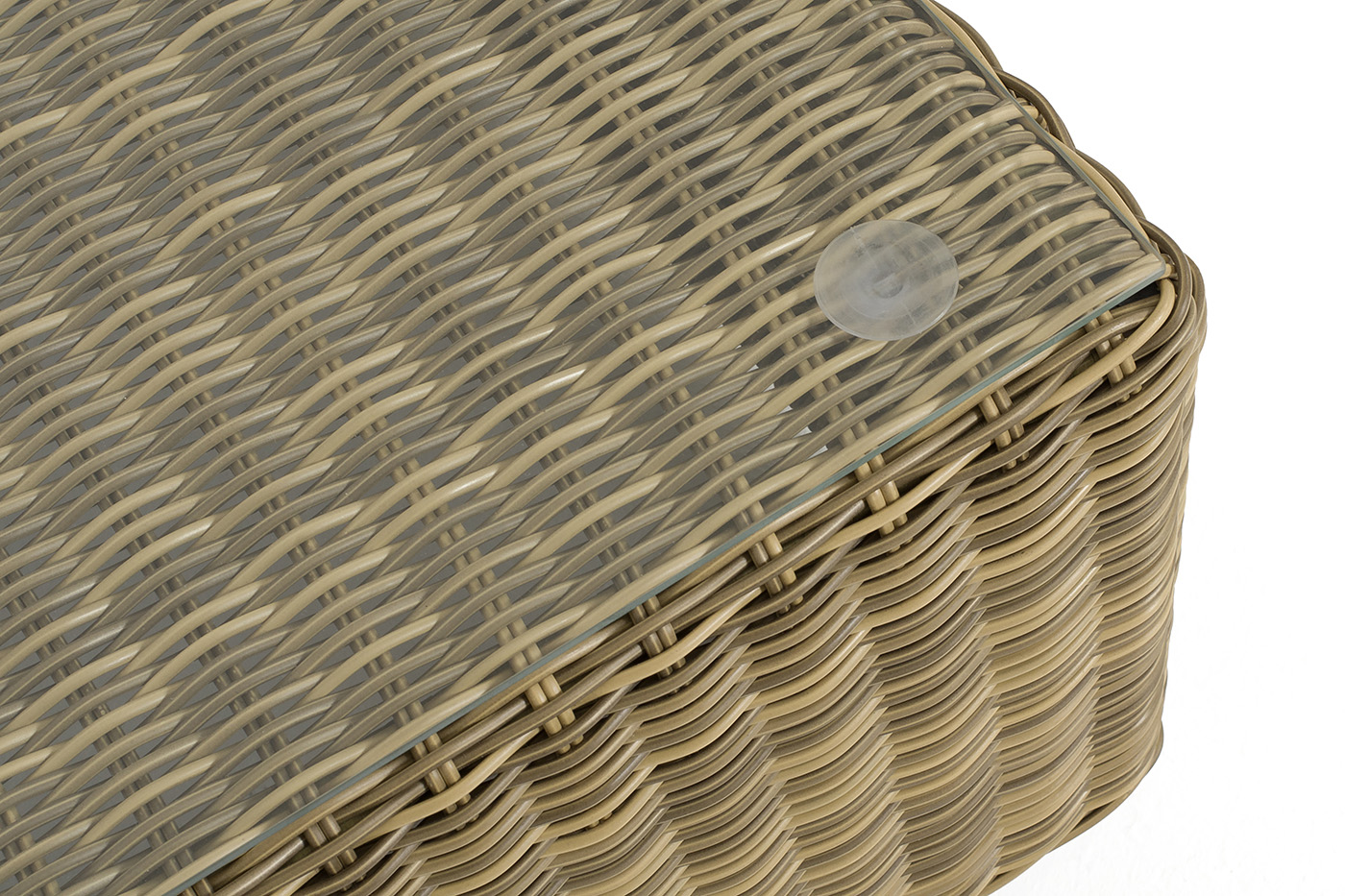 Капри журнальный столик плетеный, цвет соломенный фото 5