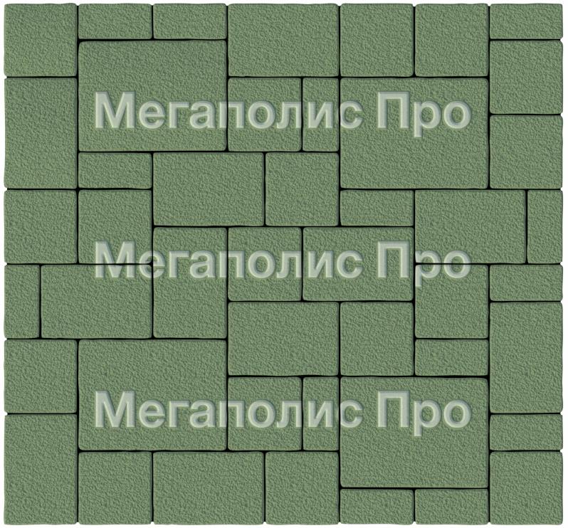 Тротуарная плитка Выбор Мюнхен Б.2. Фсм.6 60 мм гранит Зеленый фото 3