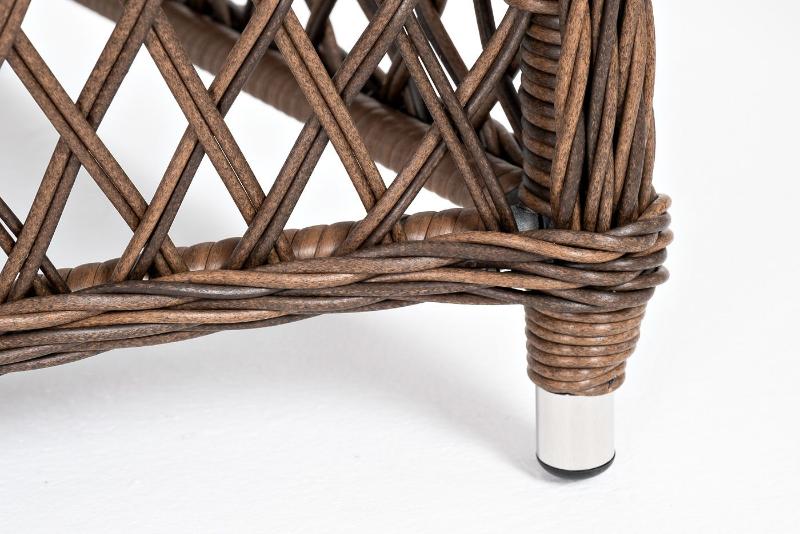 Обеденная группа Эспрессо-80 L 4SIS из искусственного ротанга, цвет коричневый фото 2