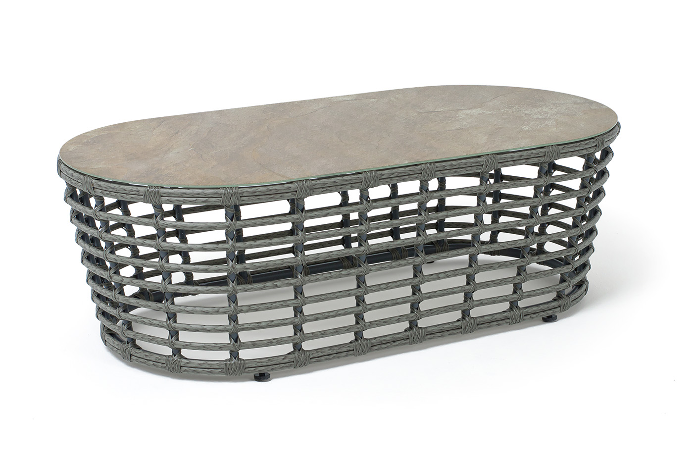 Валенсия журнальный столик из искусственного ротанга, цвет серый фото 1