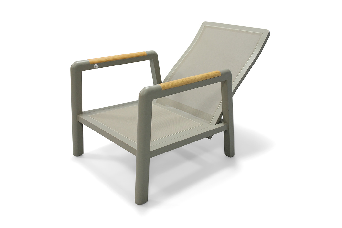 Бари кресло, каркас алюминий, цвет светло-серый фото 2