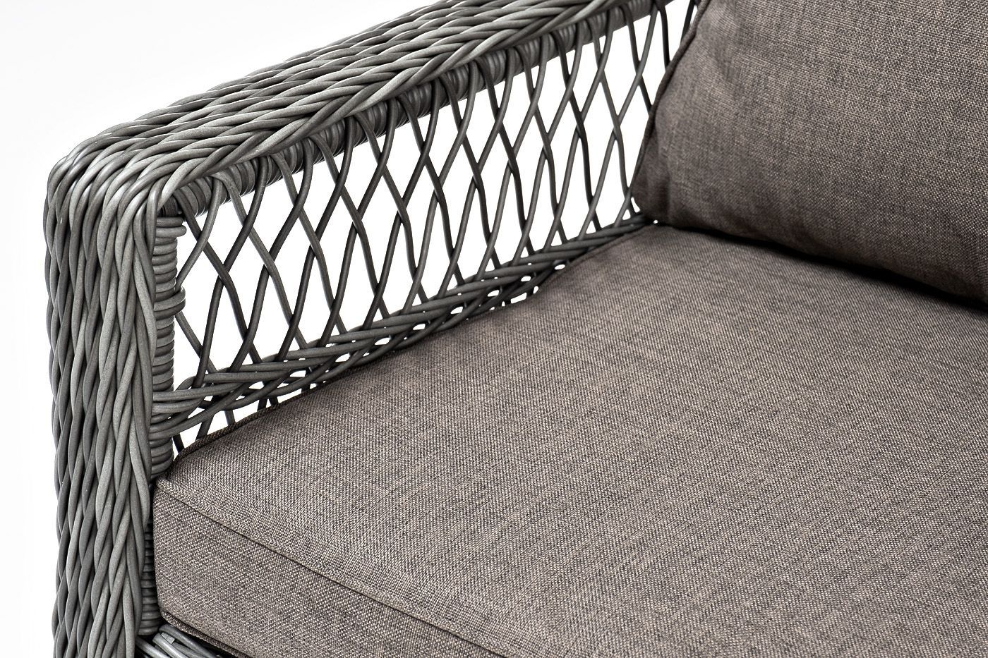 Кресло Гранд Латте 4SIS из искусственного ротанга, цвет графит фото 7