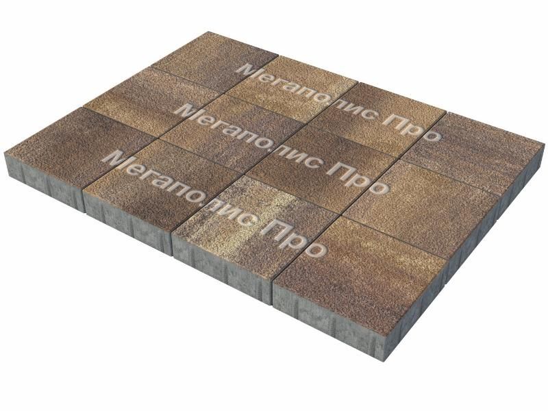 Тротуарные плиты Выбор Квадрат Б.1.К.8 300х300х80 мм Листопад Гранит Мокко фото 3