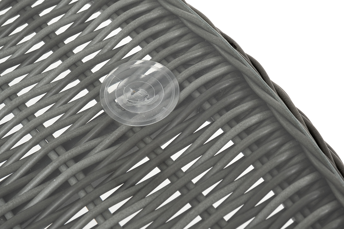 Эспрессо плетеный круглый стол, диаметр 118 см, цвет графит фото 7
