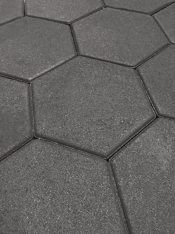 Тротуарная плитка Выбор Соты - Б.3.Ш.6 60 мм Стандарт Черный фото 1