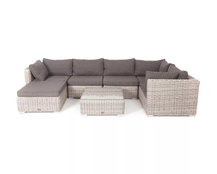 Лаунж-зона трансформирующаяся Лунго 4SIS из искусственного ротанга, цвет бежевый фото 2